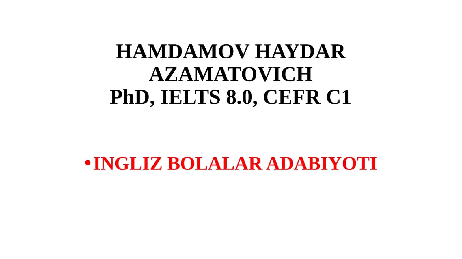 BOLALAR ADABIYOTI NIMA VA NIMA UCHUN MUHIM?