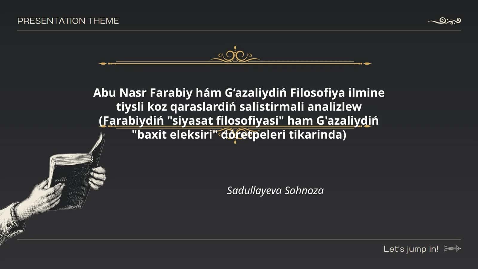 Abu Nasr Farabiy hám G‘azaliydiń Filosofiya ilmine tiysli koz qaraslardiń salistirmali analizlew