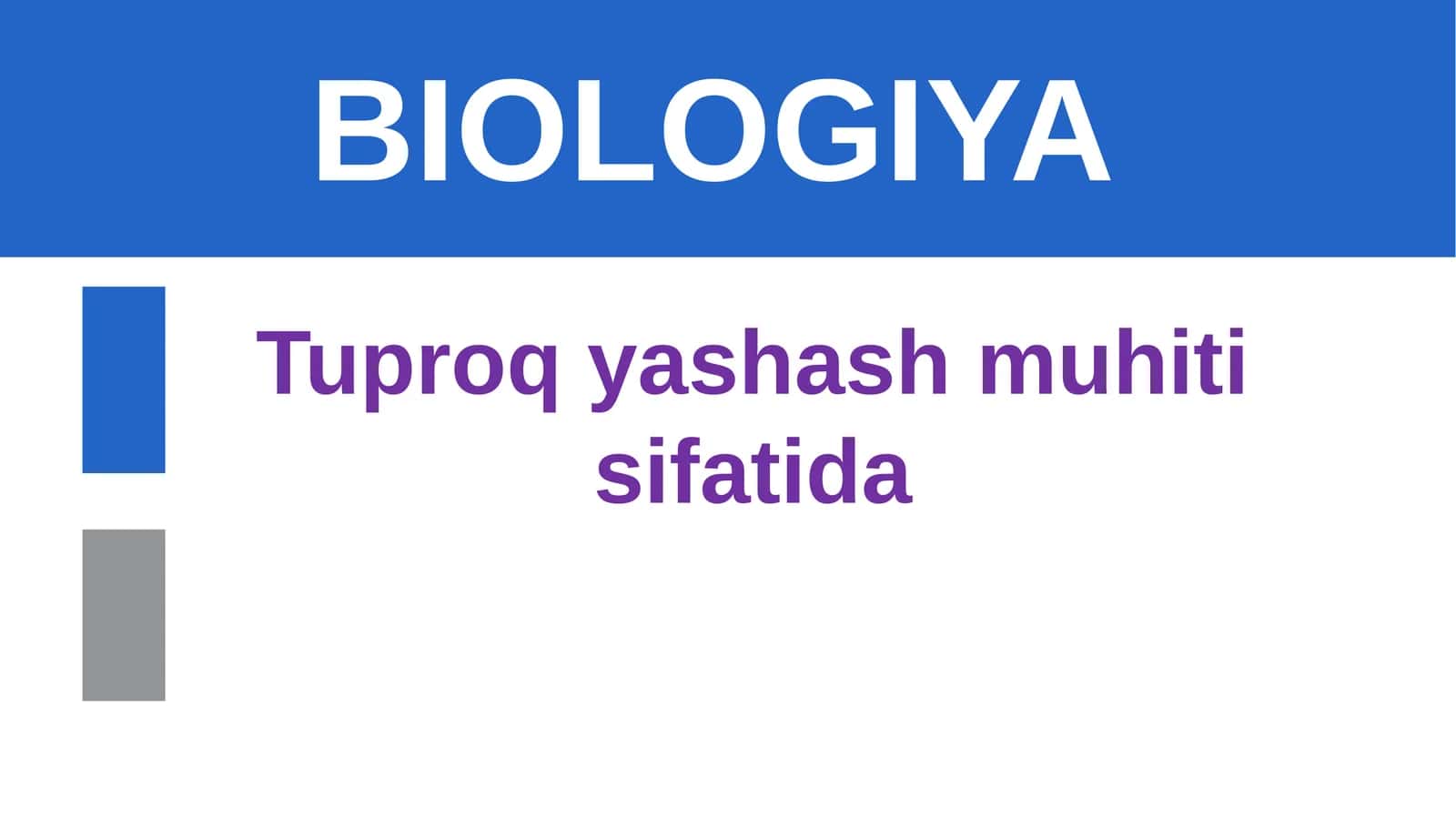 BIOLOGIYA