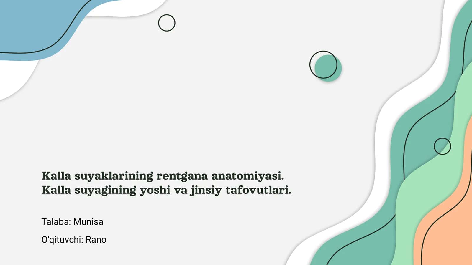 Kalla suyaklarining rentgana anatomiyasi