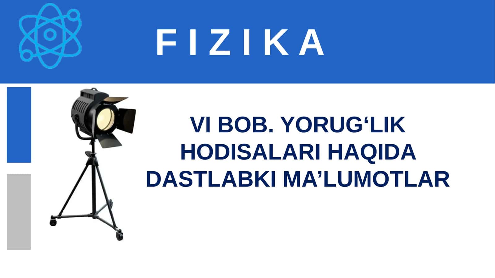 Yorug‘likning Tabiiy va Sun’iy Manbalari