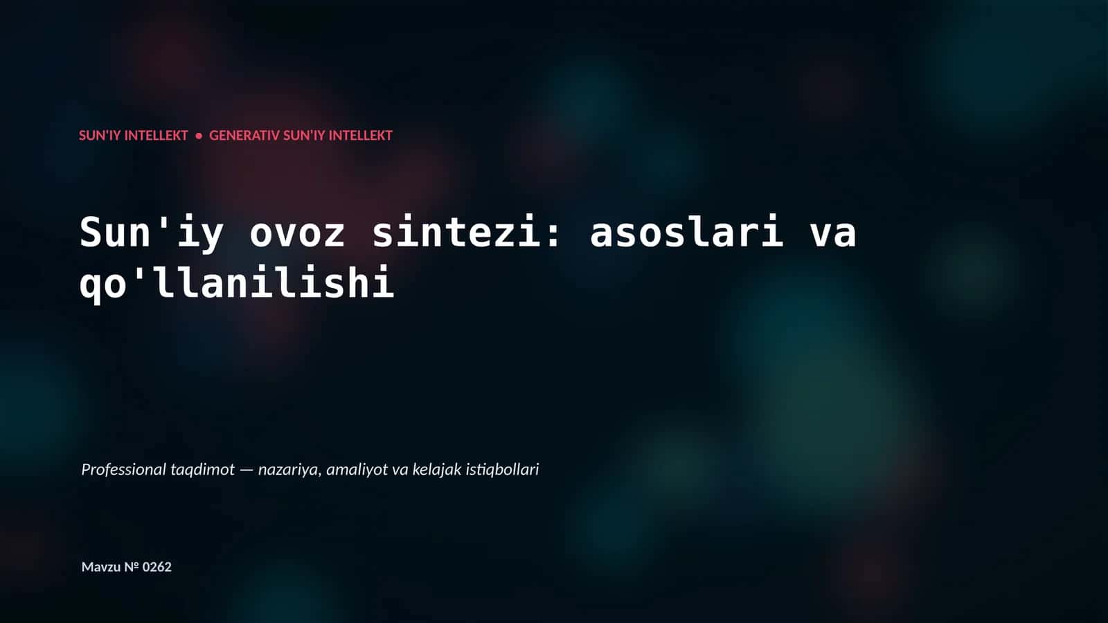 Generativ Sun'iy Intellekt