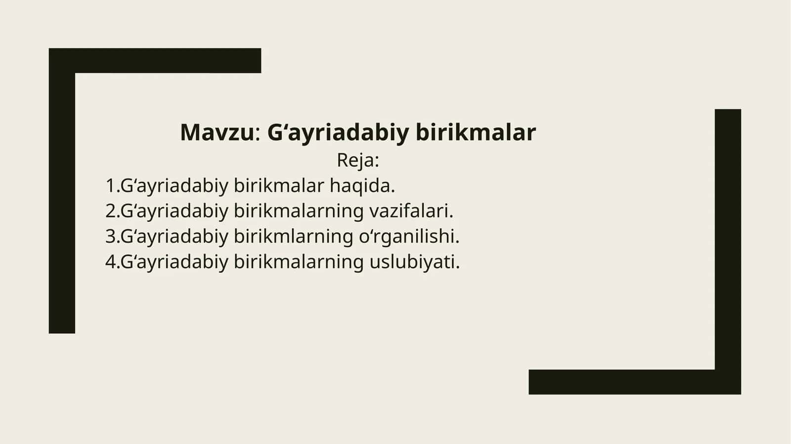 G‘ayriadabiy birikmalar