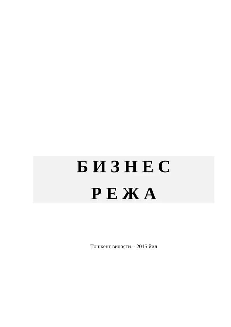 Tikuvchilik uchun Biznes reja