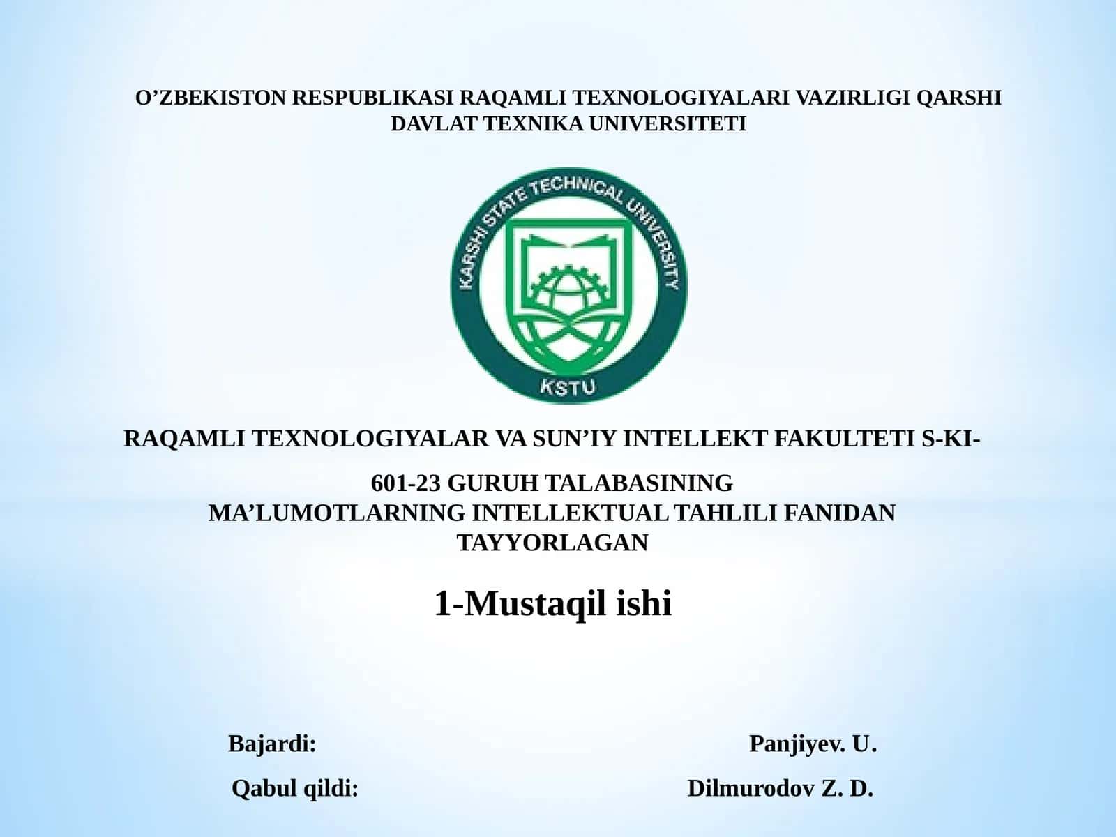 Avtomobil ma’lumotlarining tahlil qilish, baxtsiz hodisalarni bashorat qilish va texnik xizmat ko‘rsatish