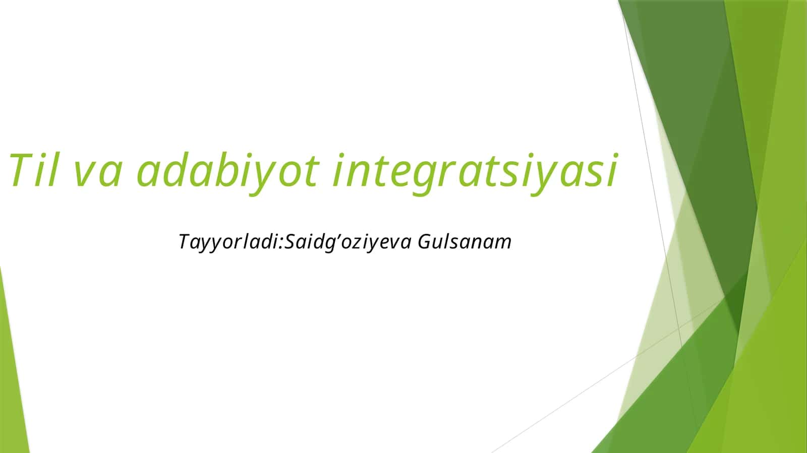 Til va adabiyot integratsiyasi