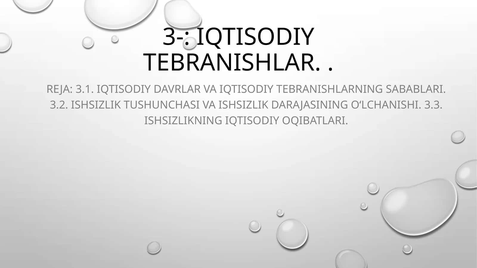 Iqtisodiy tebranishlar