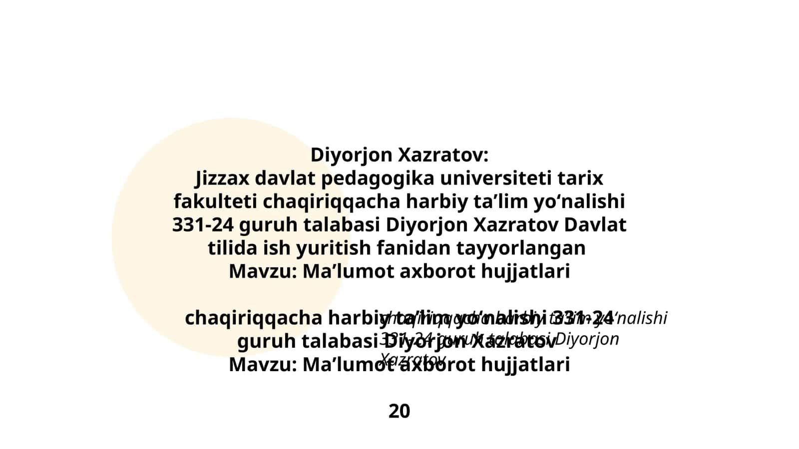 Maʼlumot axborot hujjatlari
