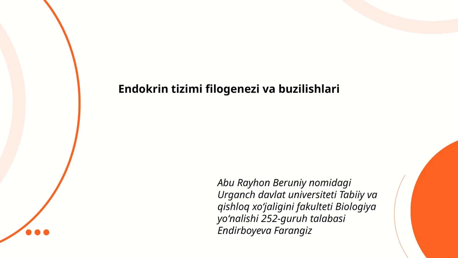 Endokrin tizimi filogenezi va buzilishlari
