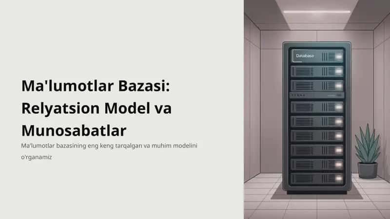 Ma'lumotlar Bazasi: Relyatsion Model va Munosabatlar