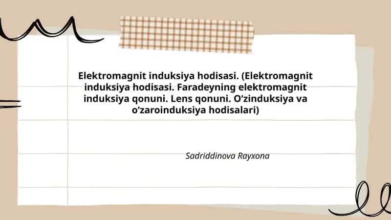 Elektromagnit induksiya hodisasi