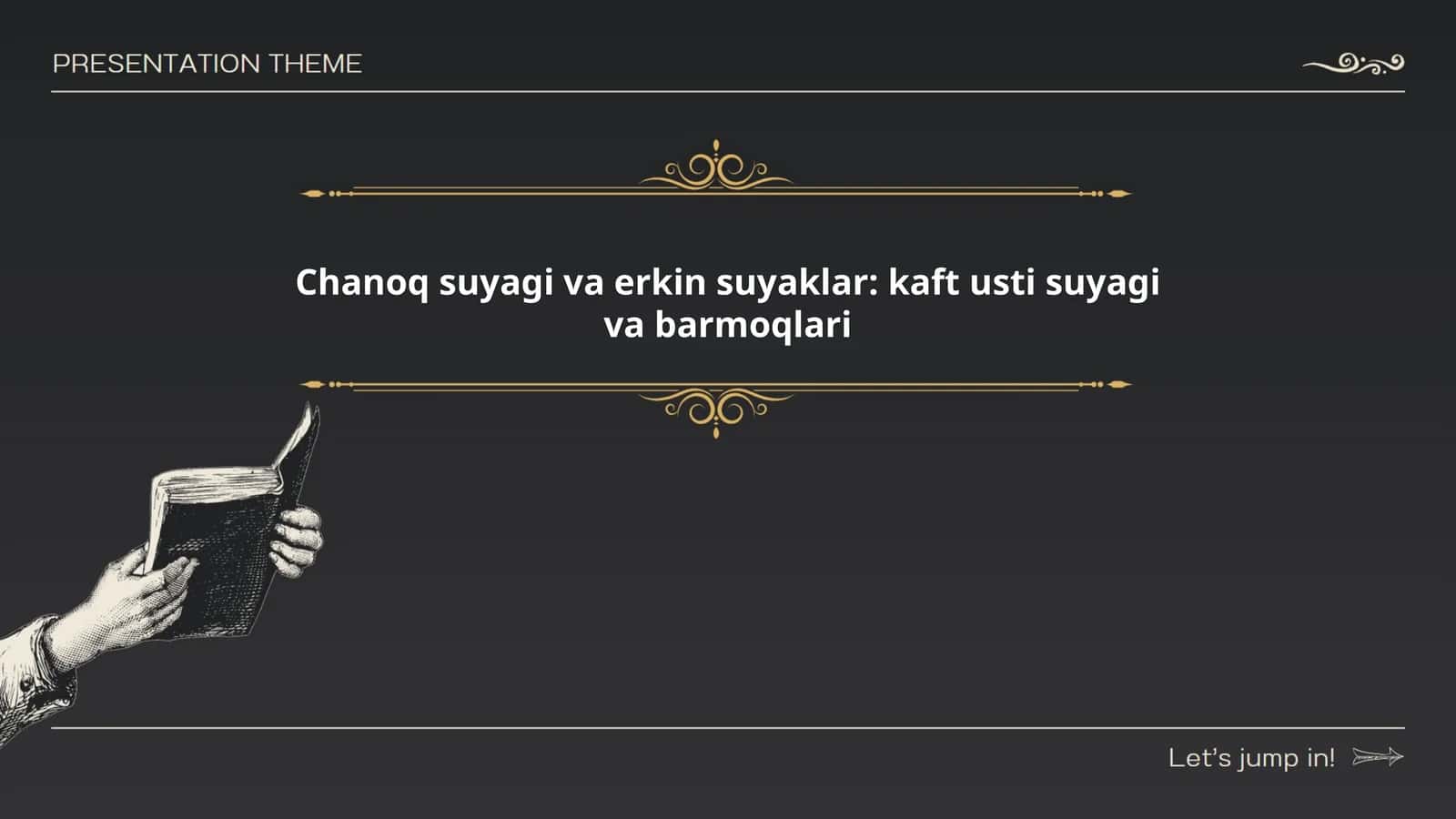 Chanoq suyagi va erkin suyaklar: kaft usti suyagi va barmoqlari