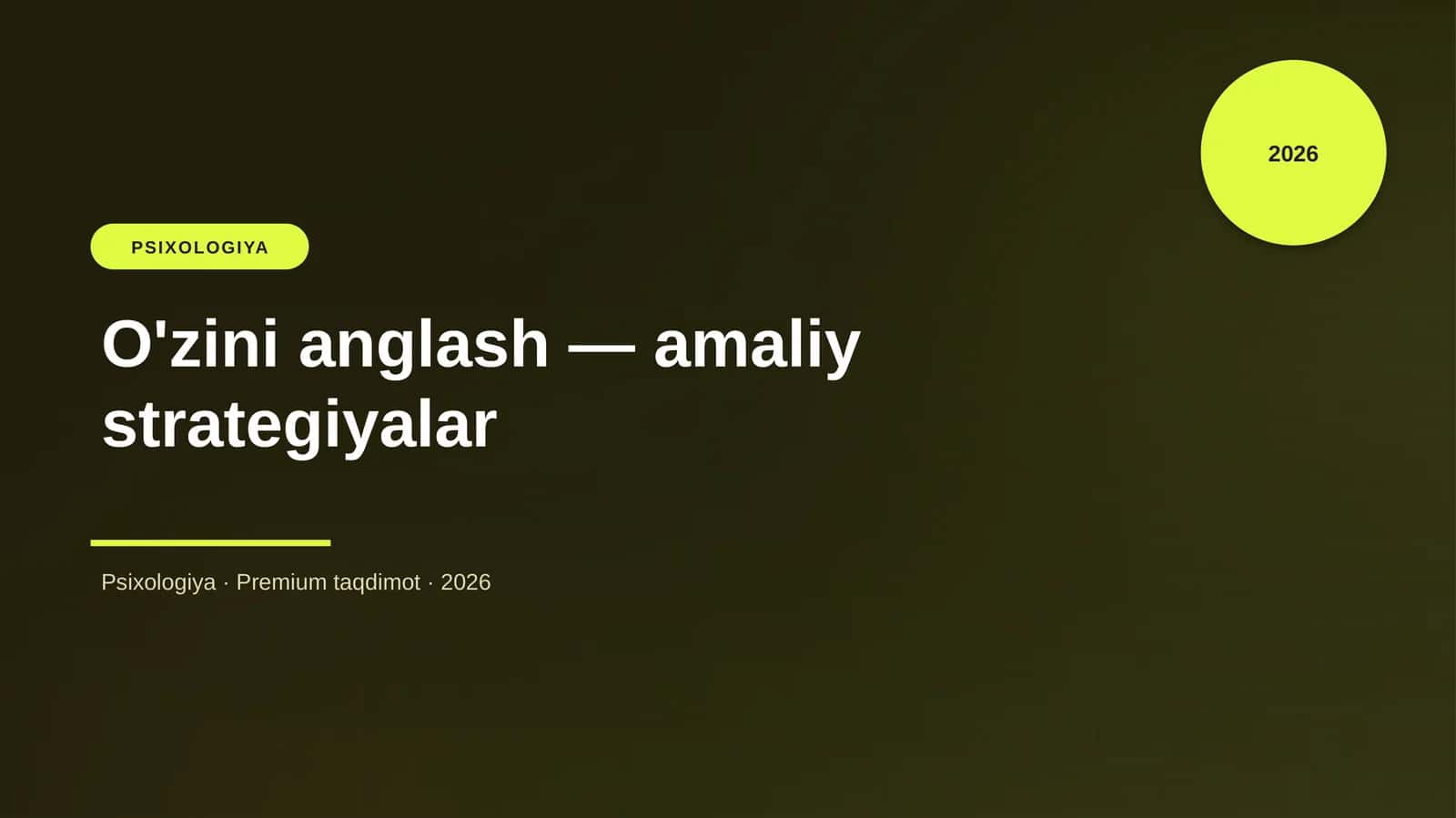O'zini anglash — amaliy strategiyalar