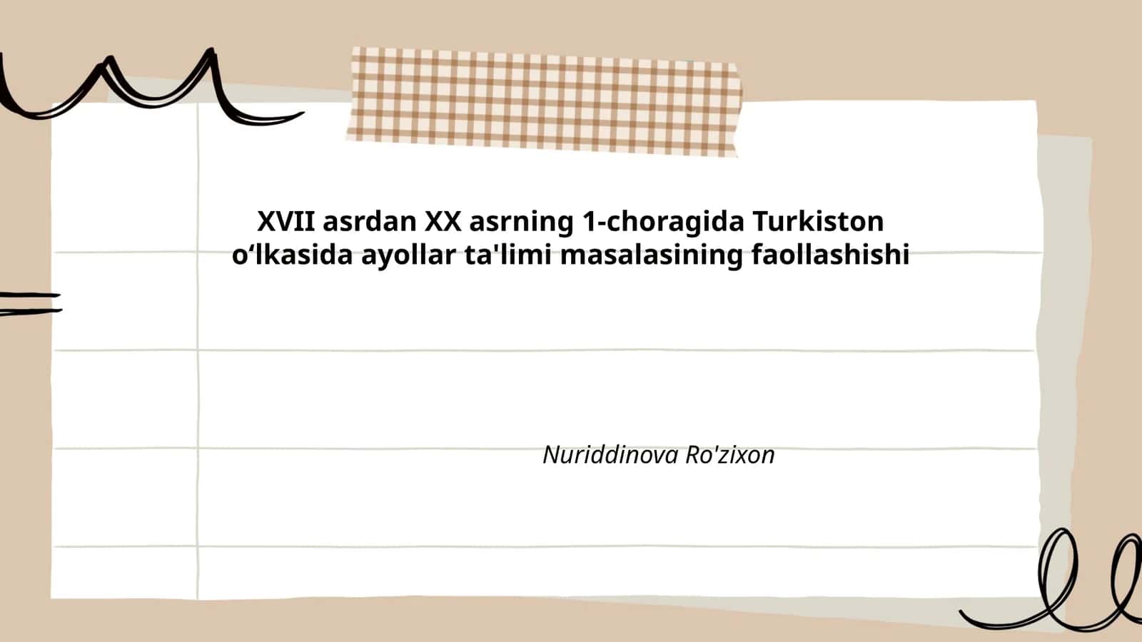 Turkistonda Ayollar Ta'limi