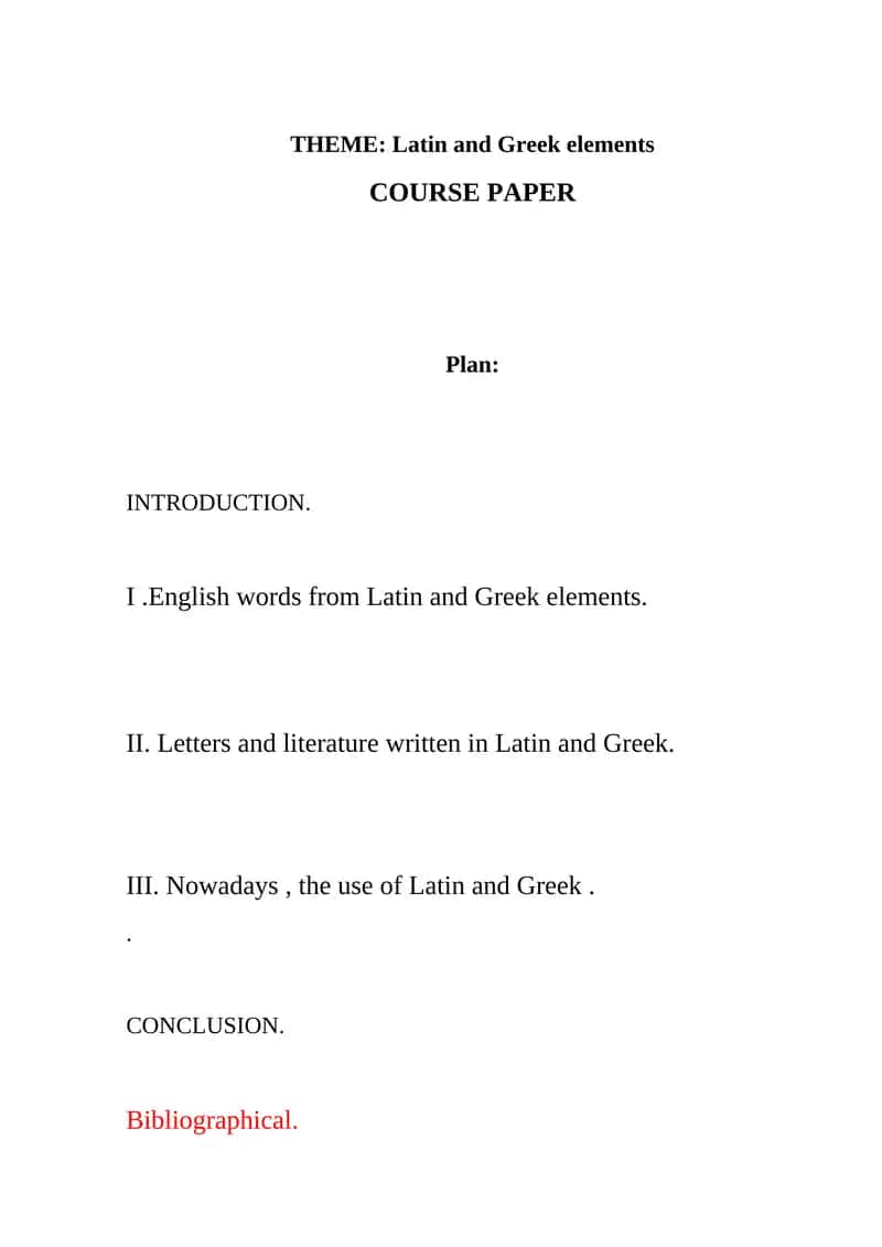 English words from Latin and Greek elements