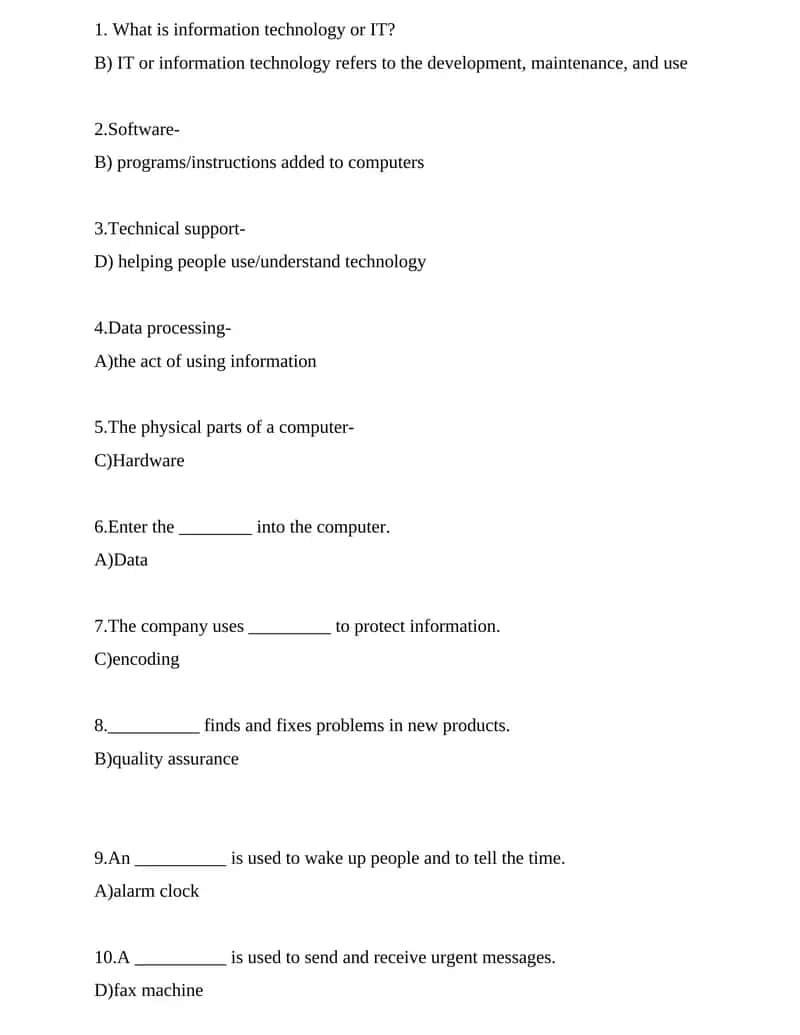Information Technology Basics