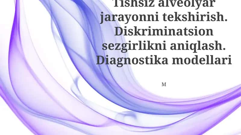 Diagnostika Modelini Ishlab Chiqish va Tasdiqlash
