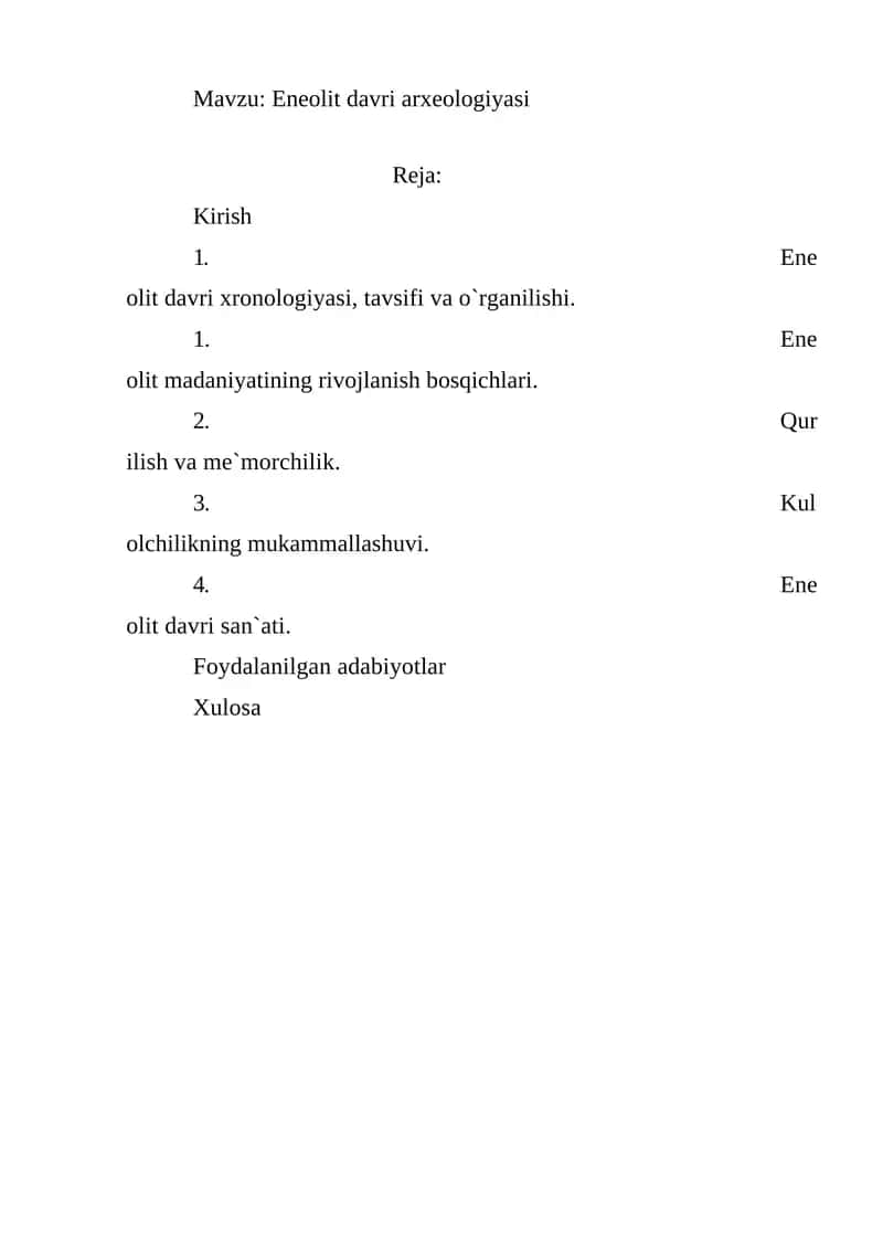 Eneolit davri arxeologiyasi