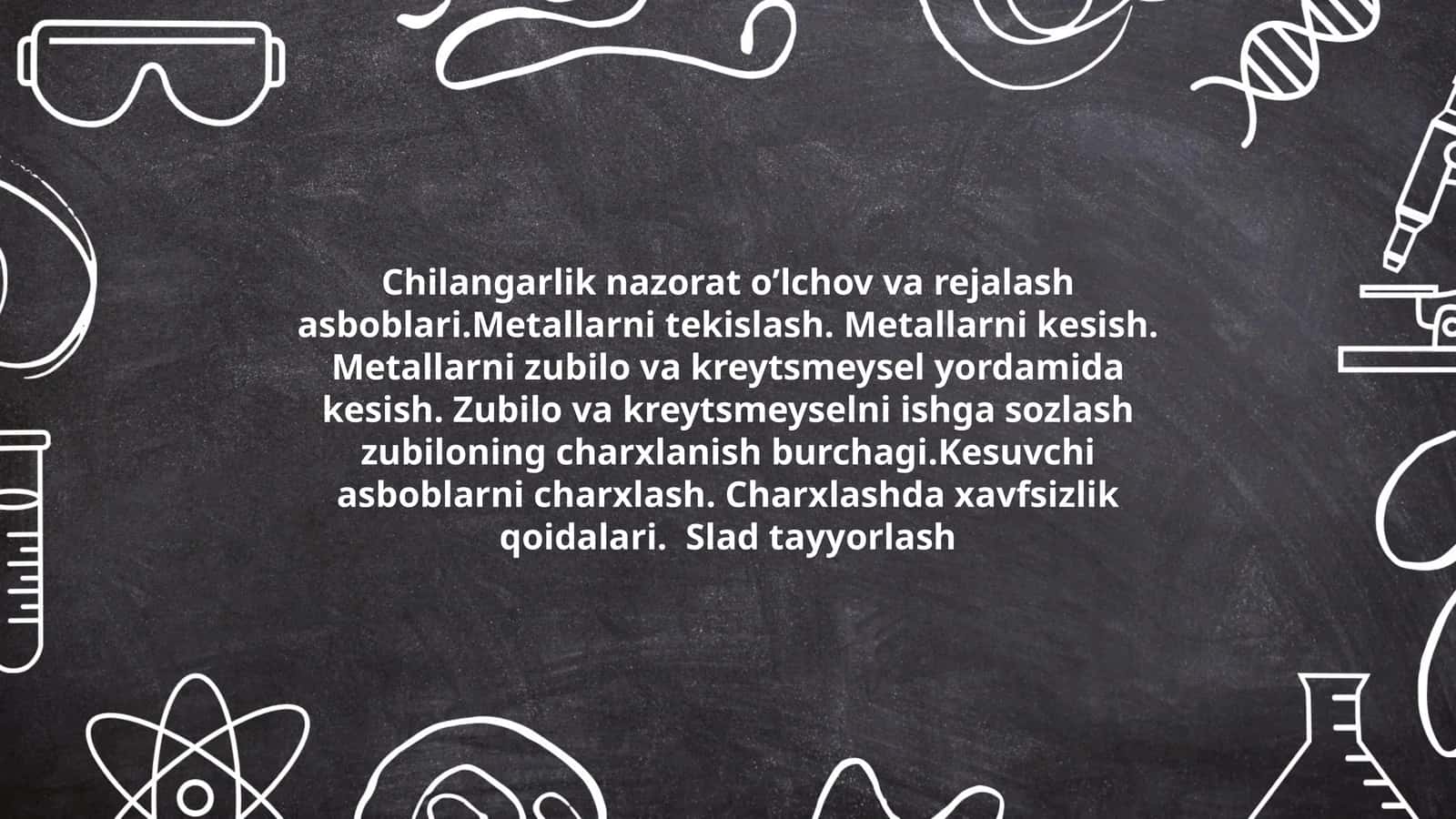 Metallarni tekislash va kesish asboblari
