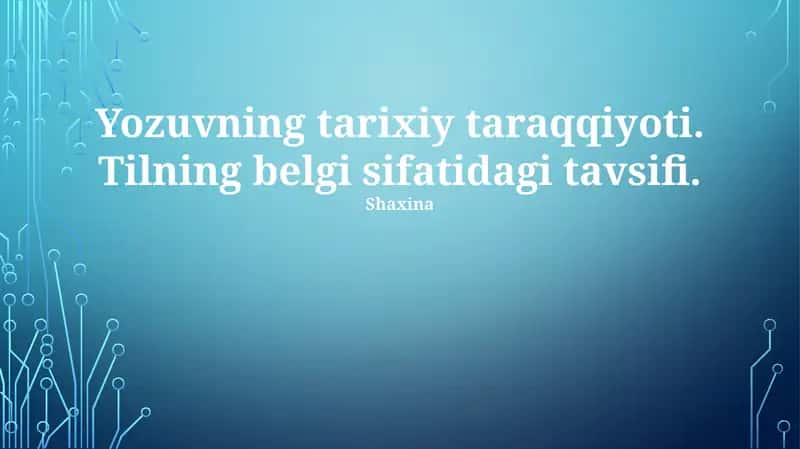 Yozuvning tarixiy taraqqiyoti