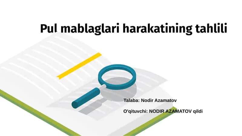 Pul mablaglari harakatining tahlili