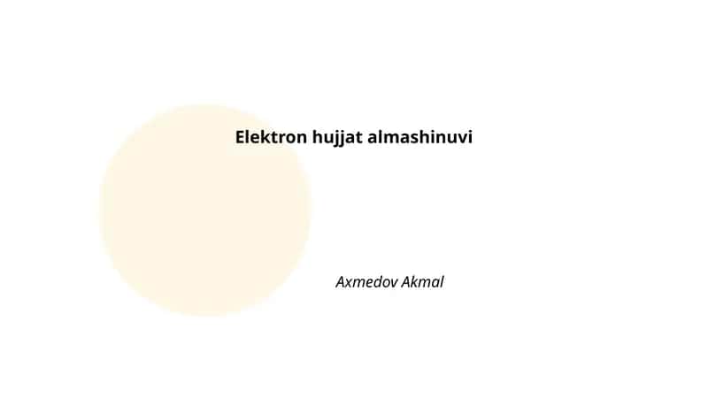 Elektron hujjat almashinuvi