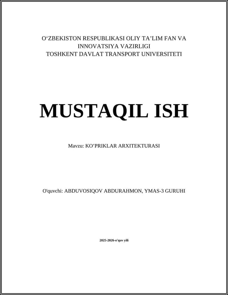 KO’PRIKLAR ARXITEKTURASI