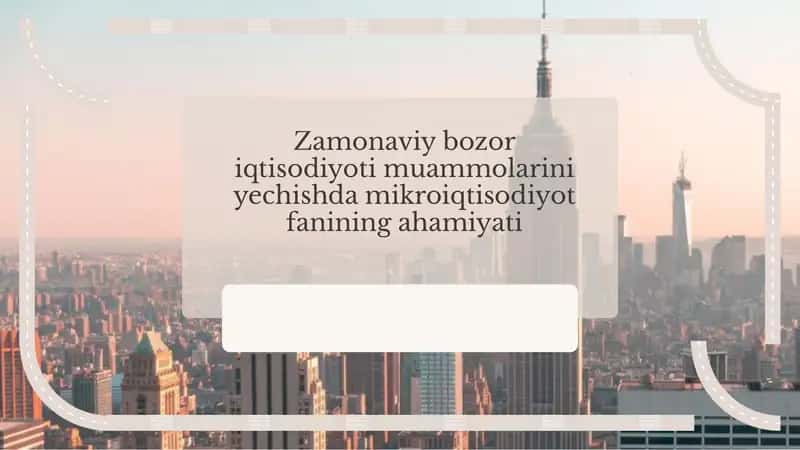 Mikroiqtisodiyot
