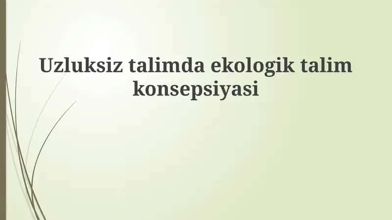 Ekologik ta'lim