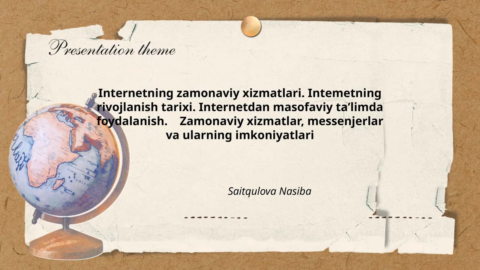 Internetning zamonaviy xizmatlari