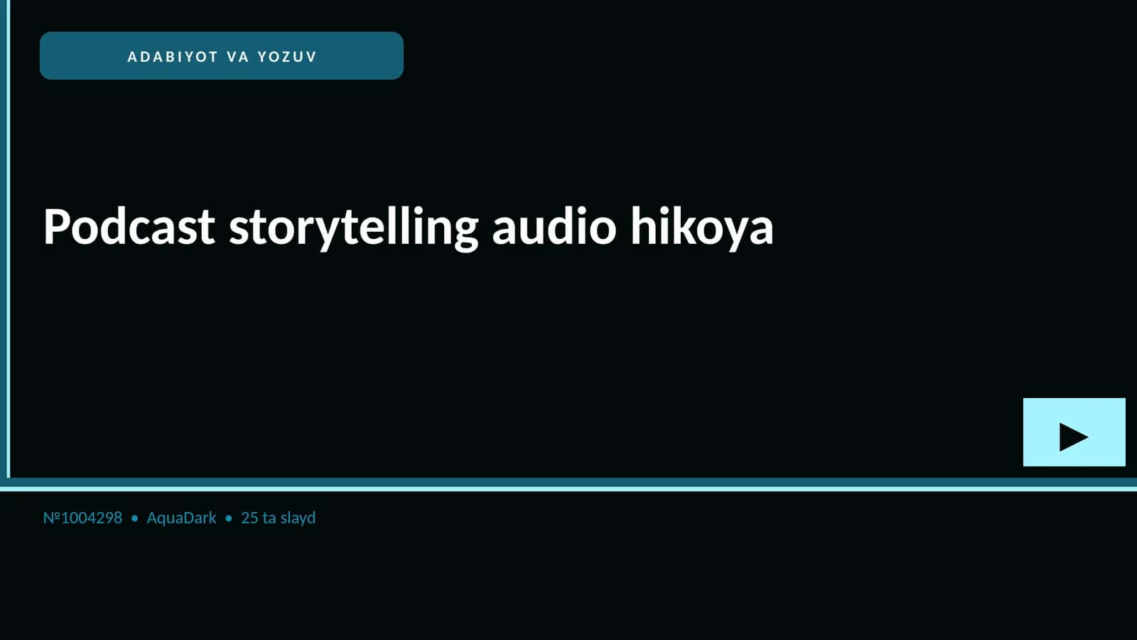 Podcast storytelling audio hikoya