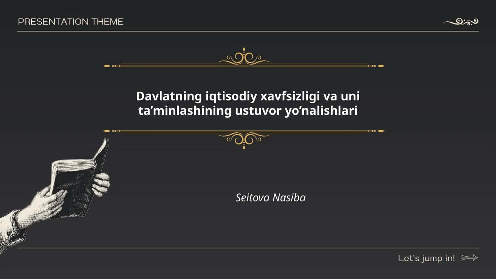 Davlatning iqtisodiy xavfsizligi va uni ta’minlashining ustuvor yo’nalishlari - Seitova Nasiba