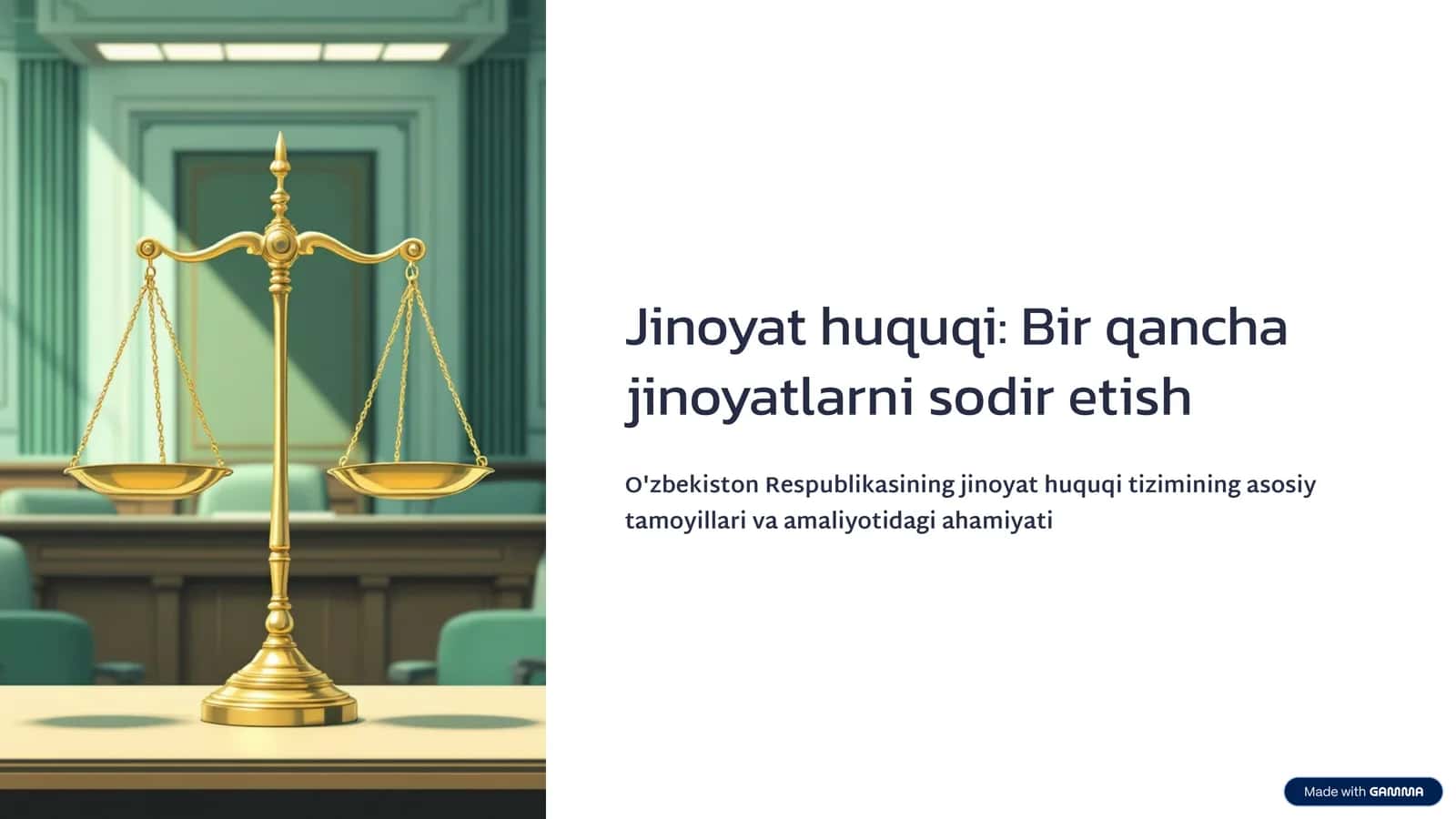Jinoyat huquqi: Bir qancha jinoyatlarni sodir etish