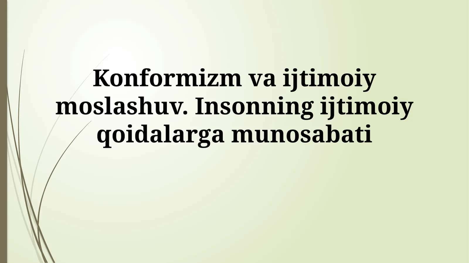 Konformizm va ijtimoiy moslashuv