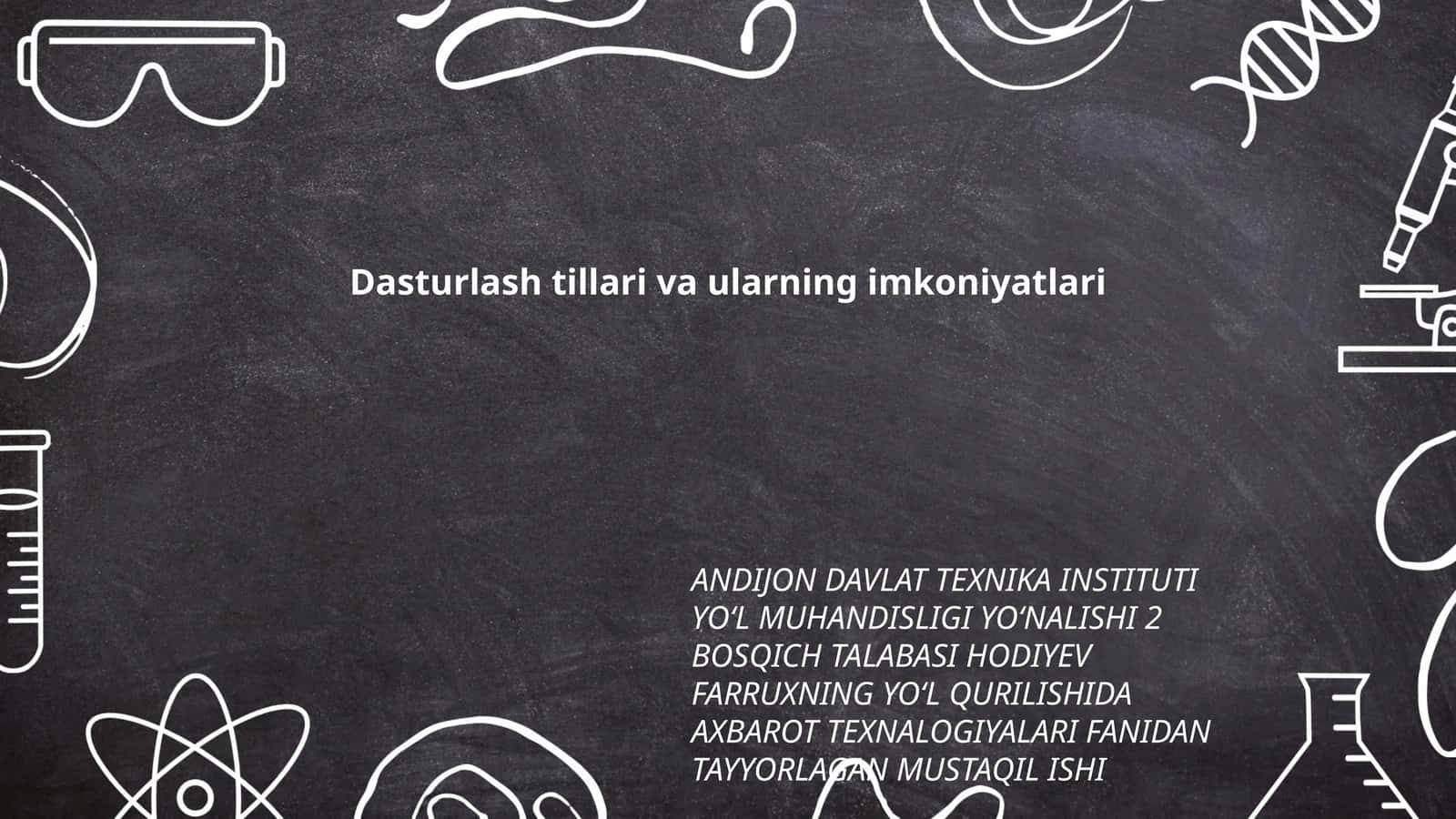 Dasturlash tillari va ularning imkoniyatlari