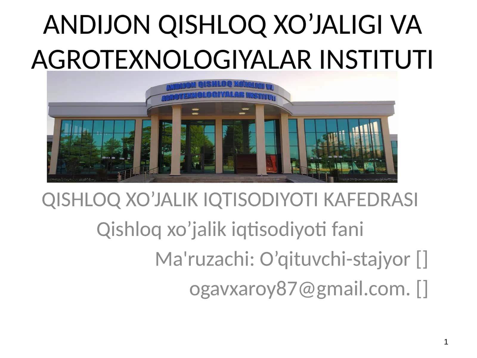 Qishloq xojaligi iqdisodiyoti.Darslik