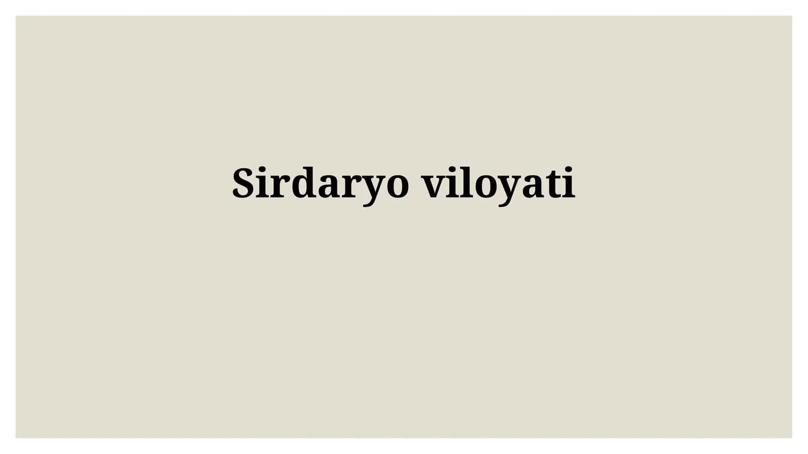 Sirdaryoviloyati