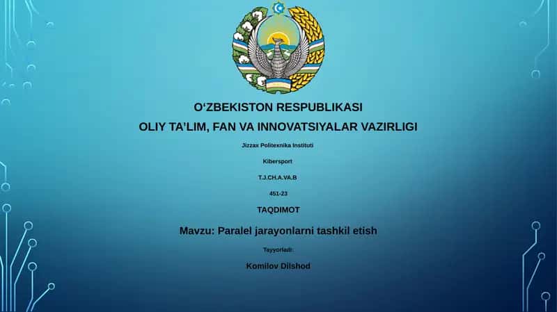 Paralel jarayonlarni tashkil etish