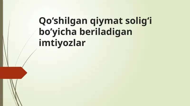 Soliqdan ozod etiladigan tovarlarni(ishlarni, xizmatlarni)