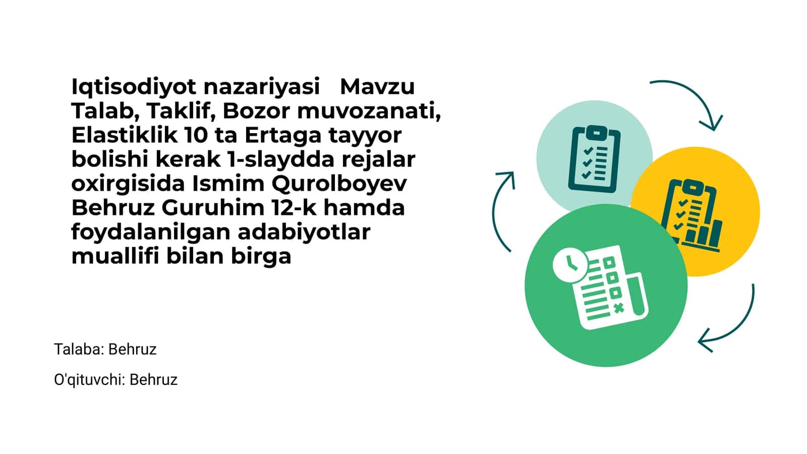 Iqtisodiyot Nazariyasiga Kirish
