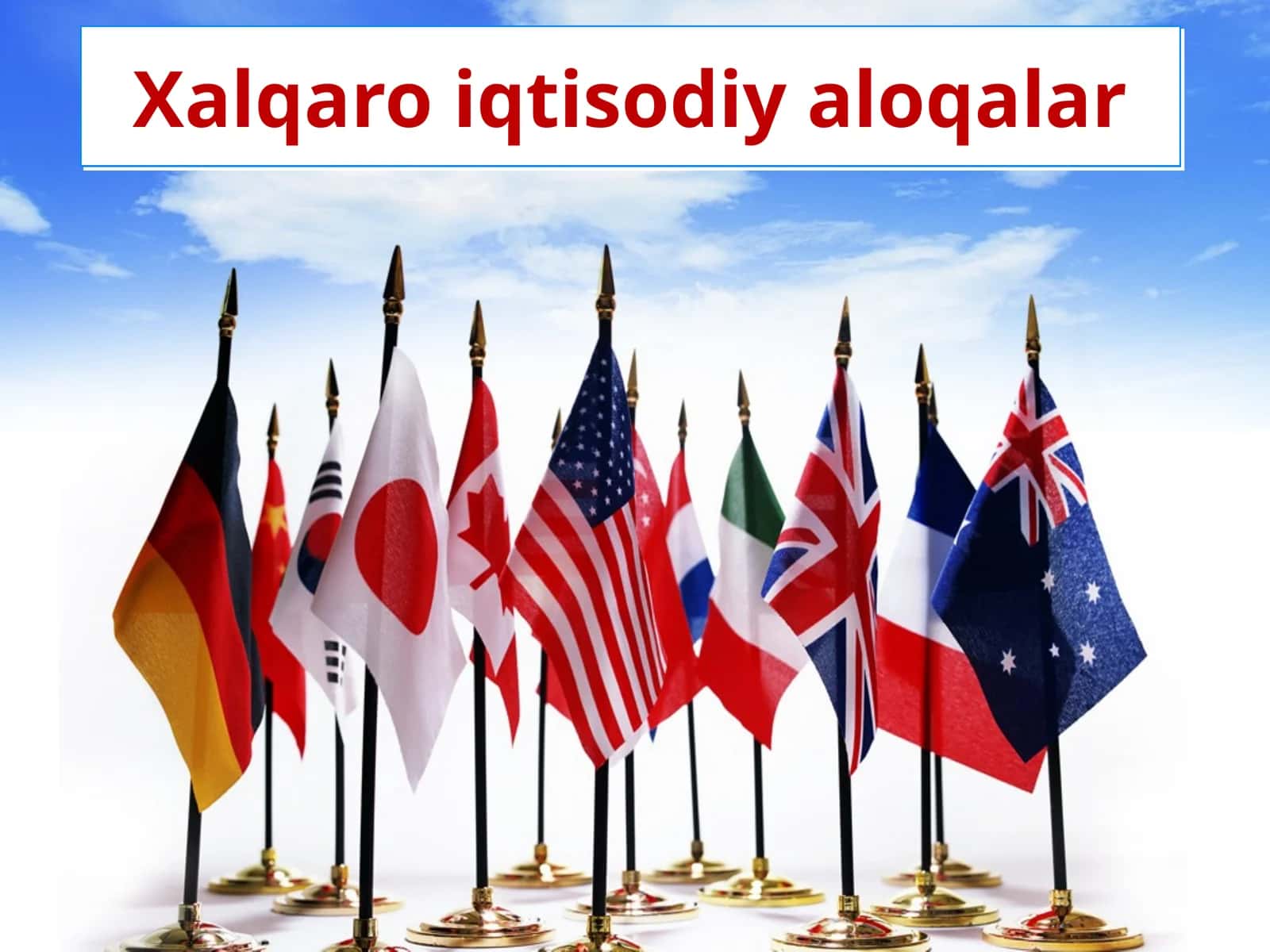 Xalqaro iqtisodiy aloqalar