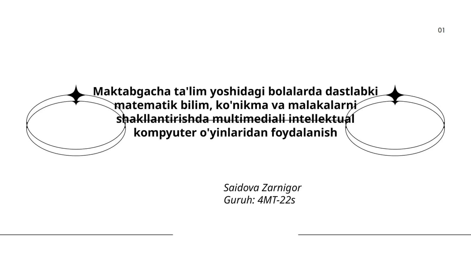 Maktabgacha ta'lim yoshidagi bolalarda dastlabki matematik bilim, ko'nikma va malakalarni shakllantirishda multimediali intellektual kompyuter o'yinlaridan foydalanish
