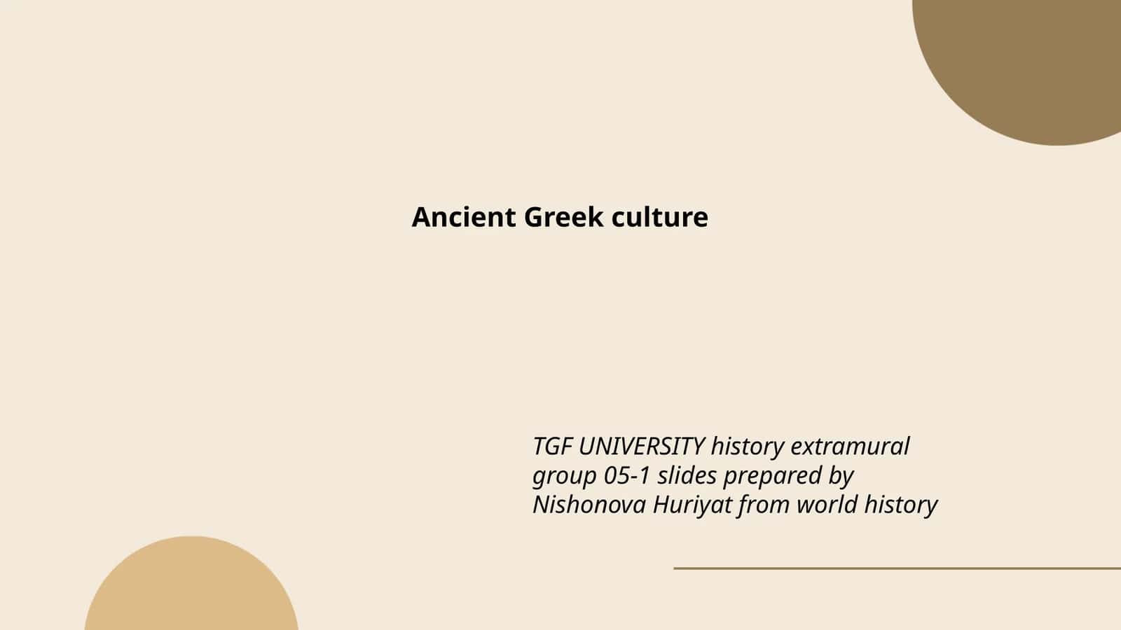 Ancient Greek culture