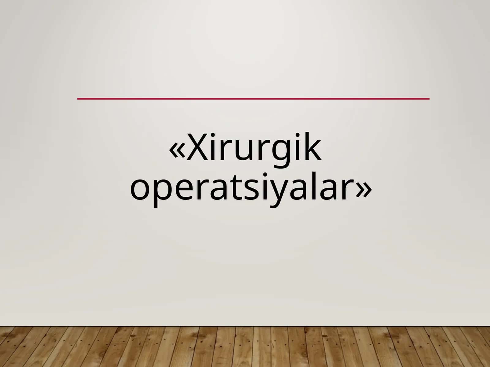 Xirurgik operatsiyalar