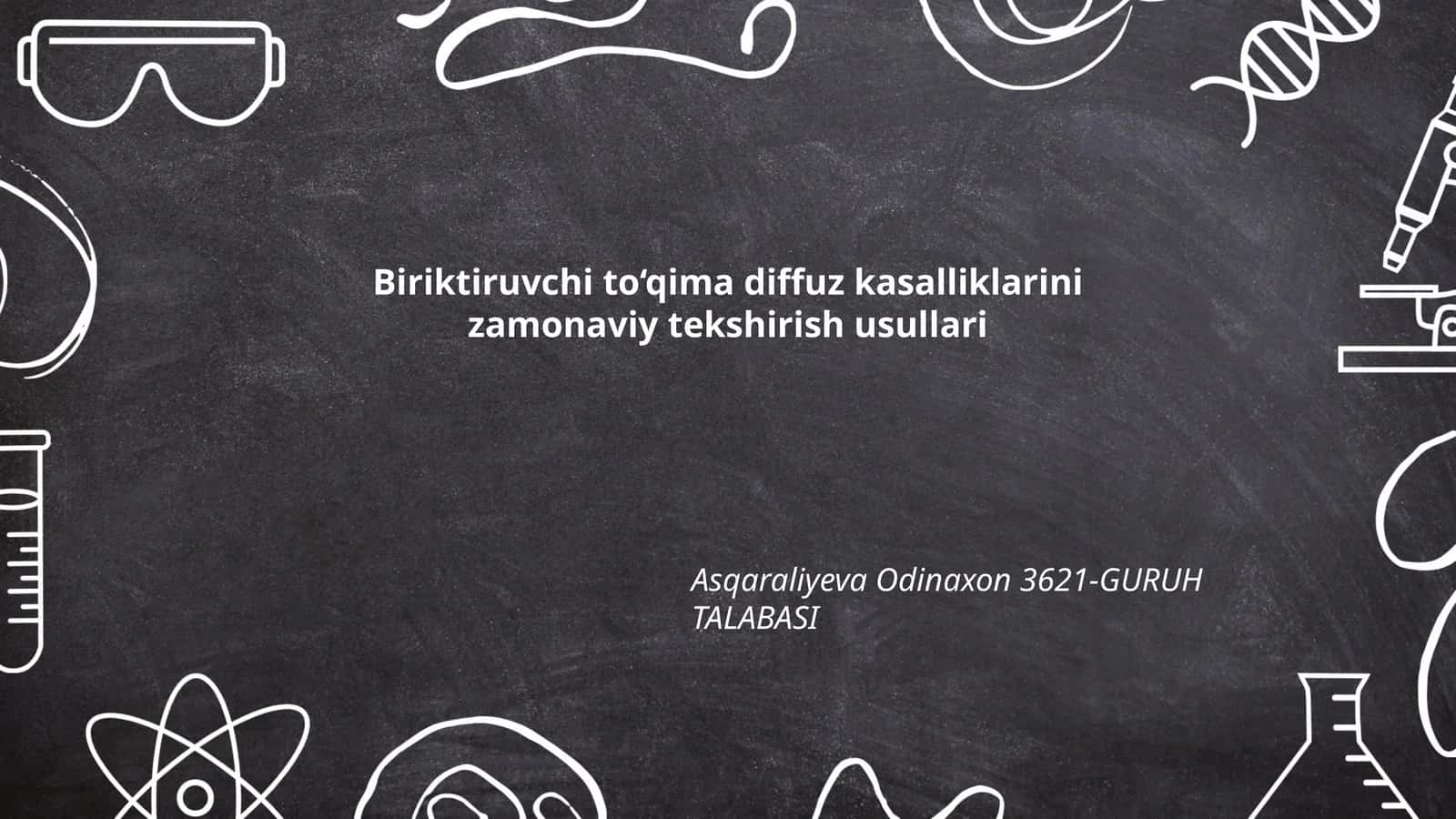 Biriktiruvchi to‘qima diffuz kasalliklarini zamonaviy tekshirish usullari
