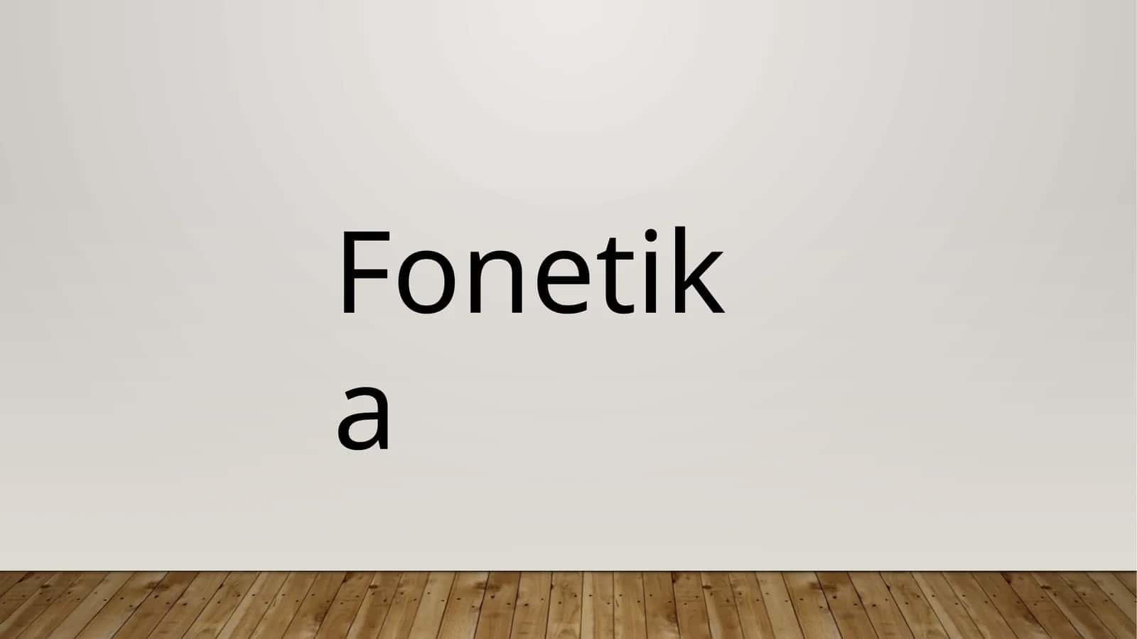 Fonetika