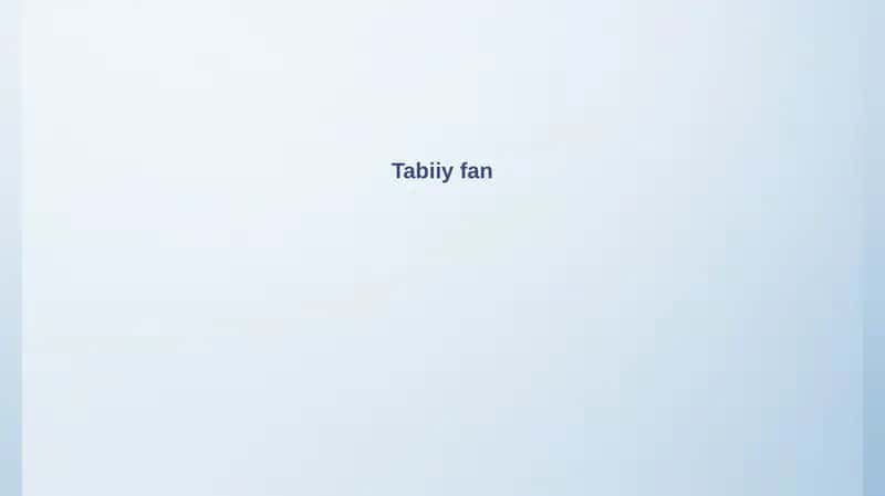 Tabiiy fan