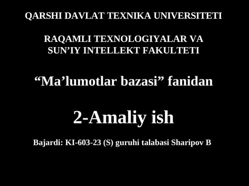 Ma'lumotlar bazasi
