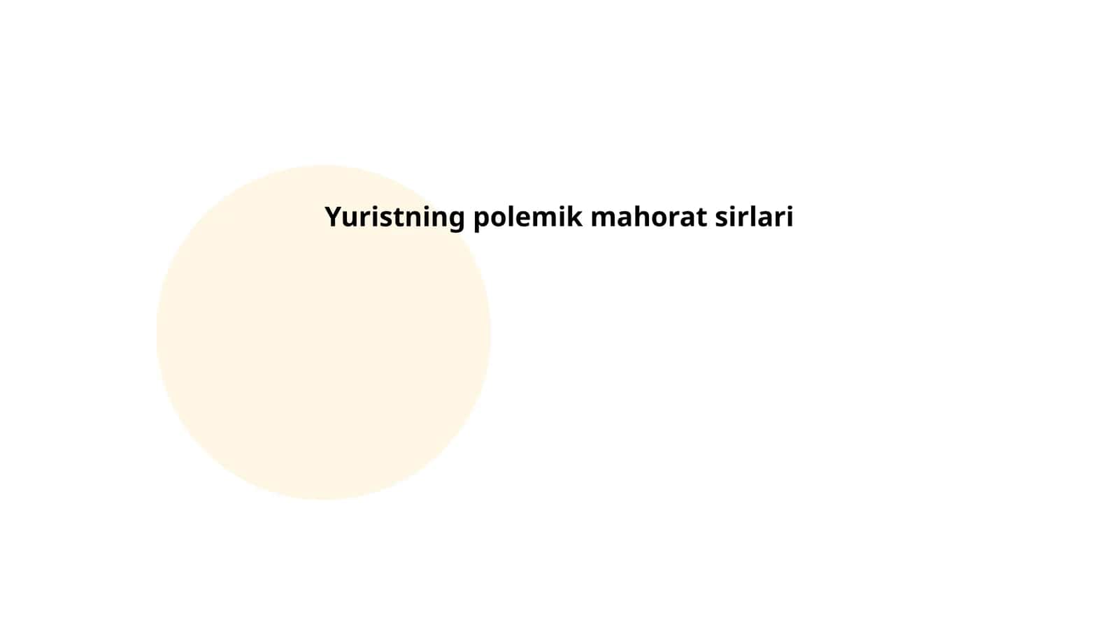 Yuristning polemik mahorat sirlari