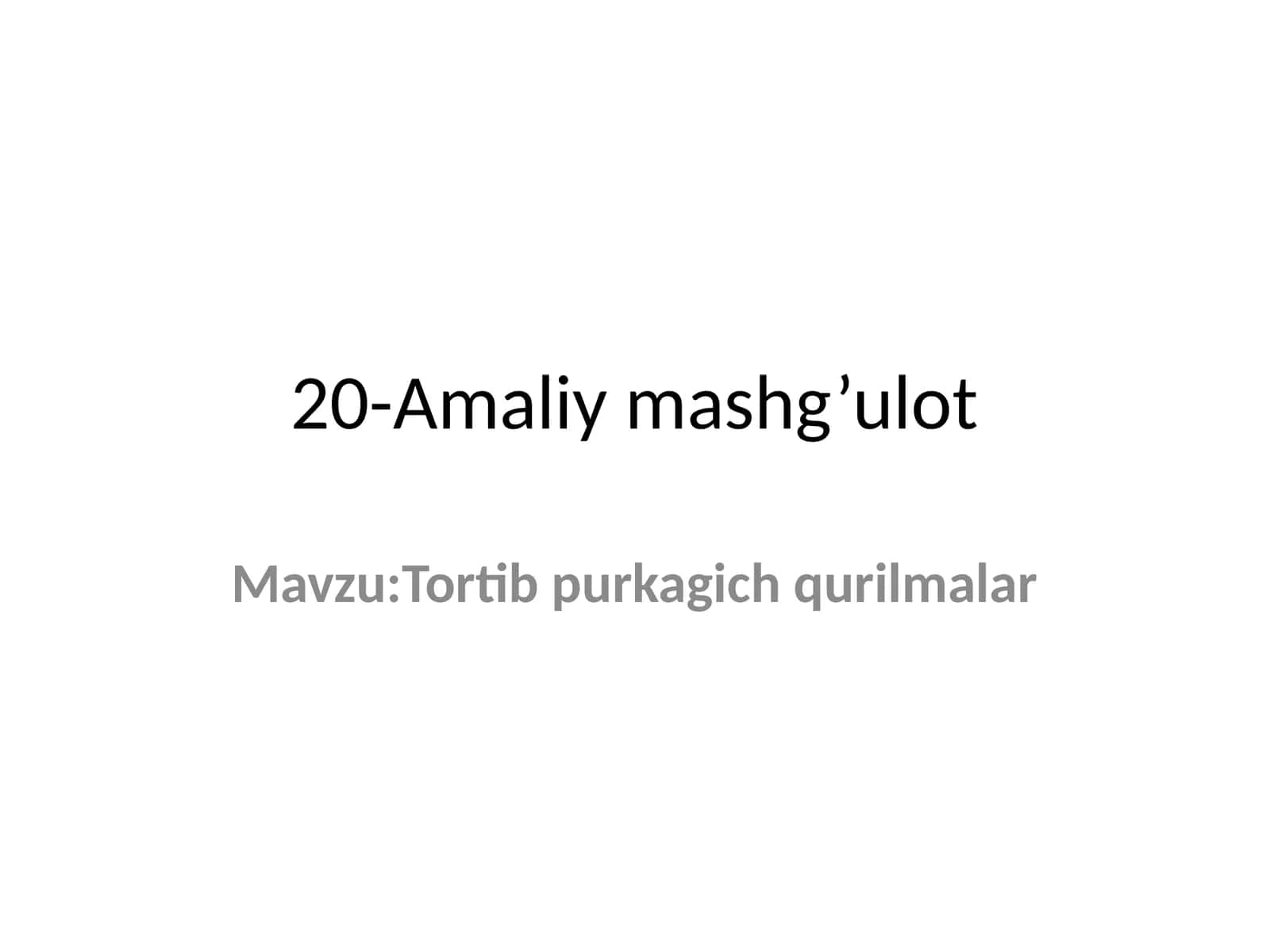 Tortib purkagich qurilmalar